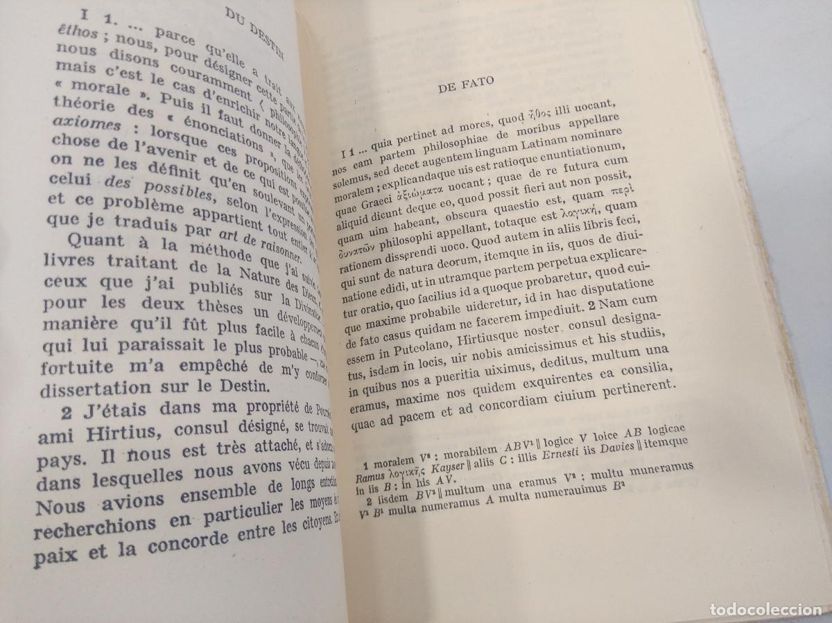 Libros de segunda mano: CICERON/TRAITE DU DESTIN. - Foto 2