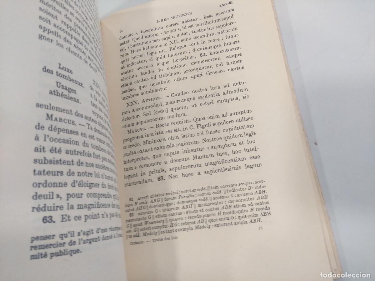 Libros de segunda mano: CICERON/TRAITE DES LOIS. - Foto 2