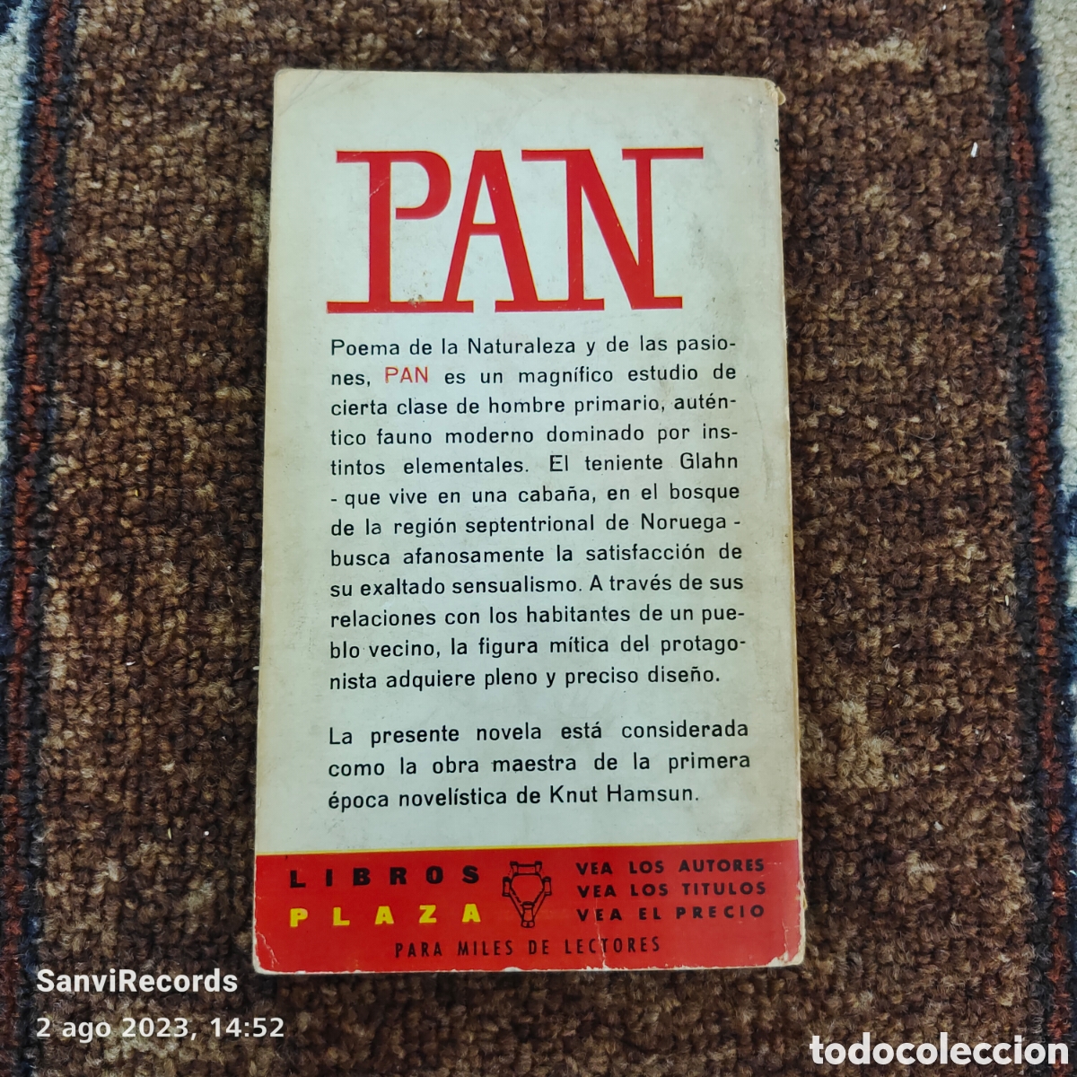Libros de segunda mano: PAN (KNUT HAMSUN) (PLAZA & JANES) - Foto 2