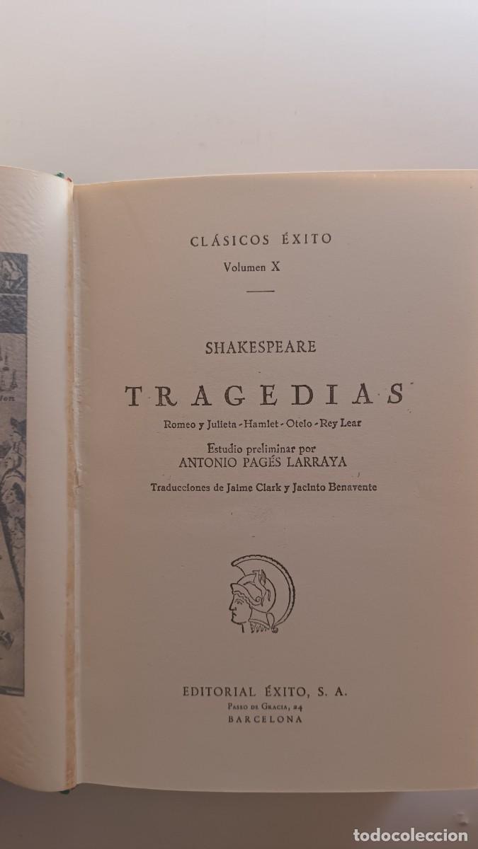 Libros de segunda mano: SHAKESPEARE - TRAGEDIAS - CL&Aacute;SICOS &Eacute;XITO- 1962 - TAPA DURA - Foto 2