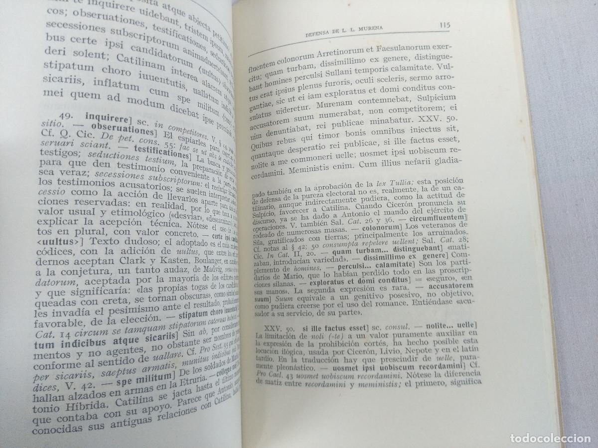 Libros de segunda mano: CICERON/PRO MURENA/MANUEL MARIN. - Foto 2