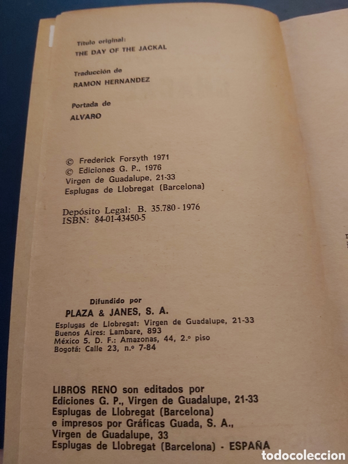 Libros de segunda mano: CHACAL # FREDERICK FORSYTH # EDICIONES G.P # 1976 - Foto 3