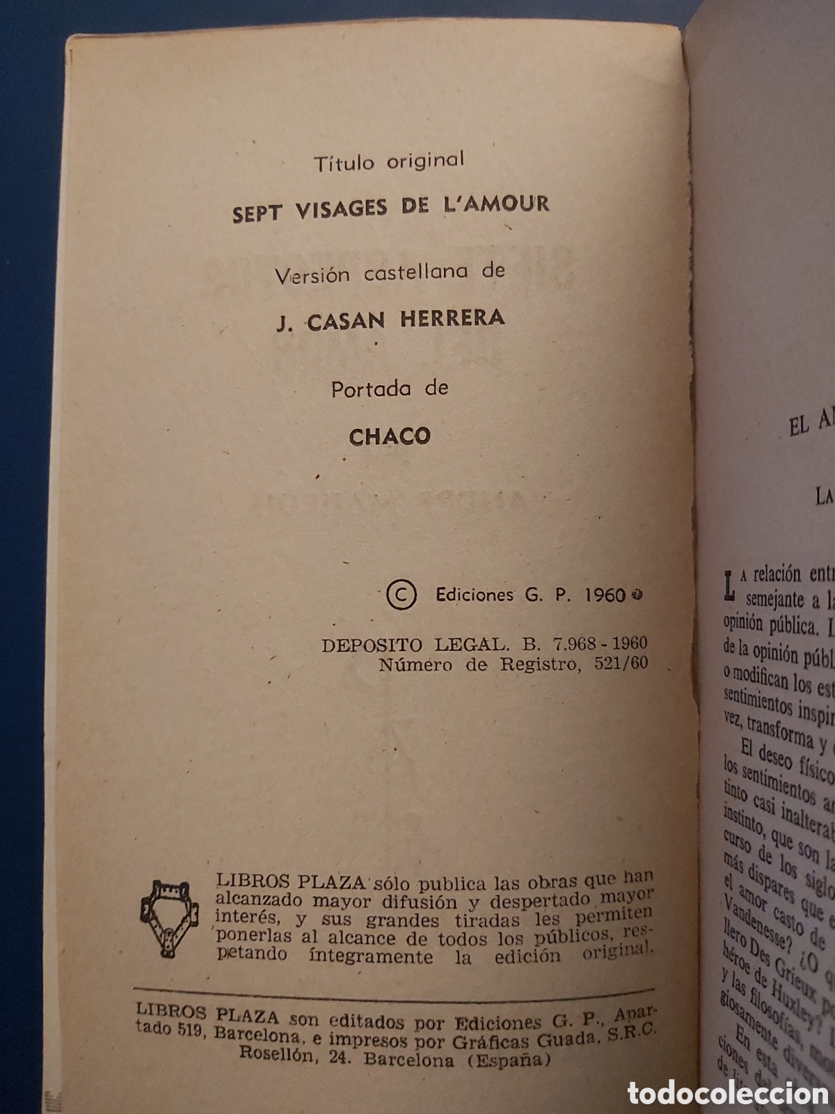Libros de segunda mano: SIETE ASPECTOS DEL AMOR # ANDRE MAUROIS # EDICIONES G.P # 1960 - Foto 3