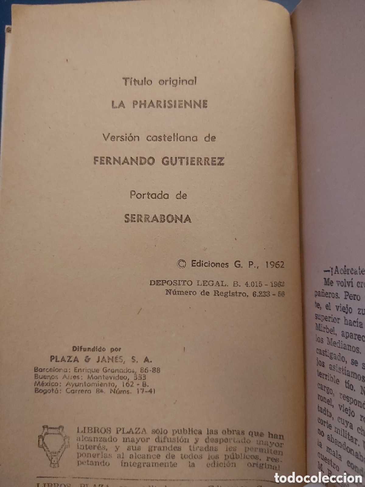 Libros de segunda mano: LA FARISEA # FRAN&Ccedil;OIS MAURIAC # EDICIONES G.P # 1962 - Foto 3