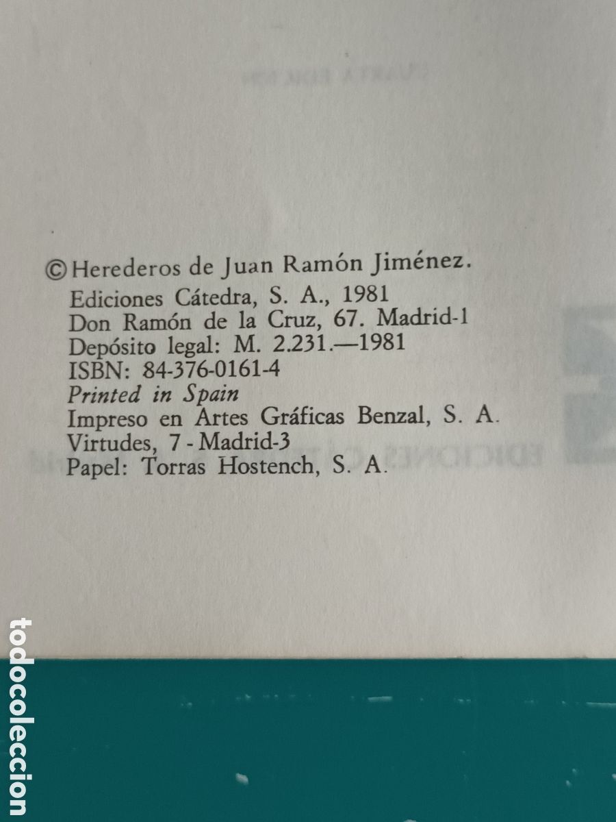 Libros de segunda mano: Juan Ram&oacute;n Jimenez - Platero y yo. C&aacute;tedra 1981 - Foto 3