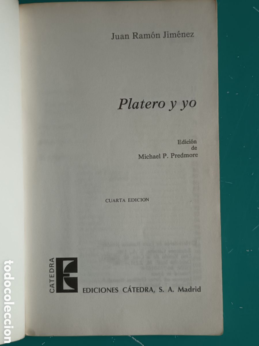 Libros de segunda mano: Juan Ram&oacute;n Jimenez - Platero y yo. C&aacute;tedra 1981 - Foto 4