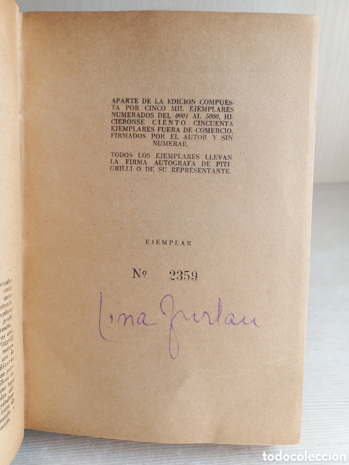 Libros de segunda mano: Mois&eacute;s y el se&ntilde;or Levi. Pitigrilli. Ediciones Centuri&oacute;n, 1948. Ejemplar Numerado. - Foto 5
