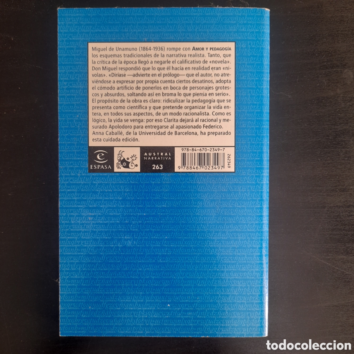 Libros de segunda mano: Amor y pedagog&iacute;a. Miguel de Unamuno. Austral. - Foto 2