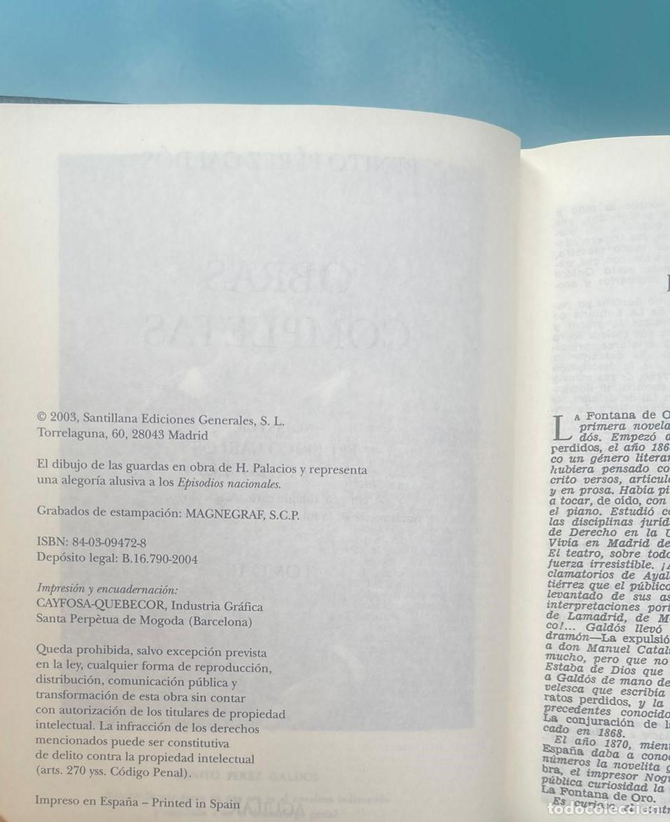 Libros de segunda mano: PEREZ GALDOS OBRAS COMPLETAS TOMO I Y II - Foto 7