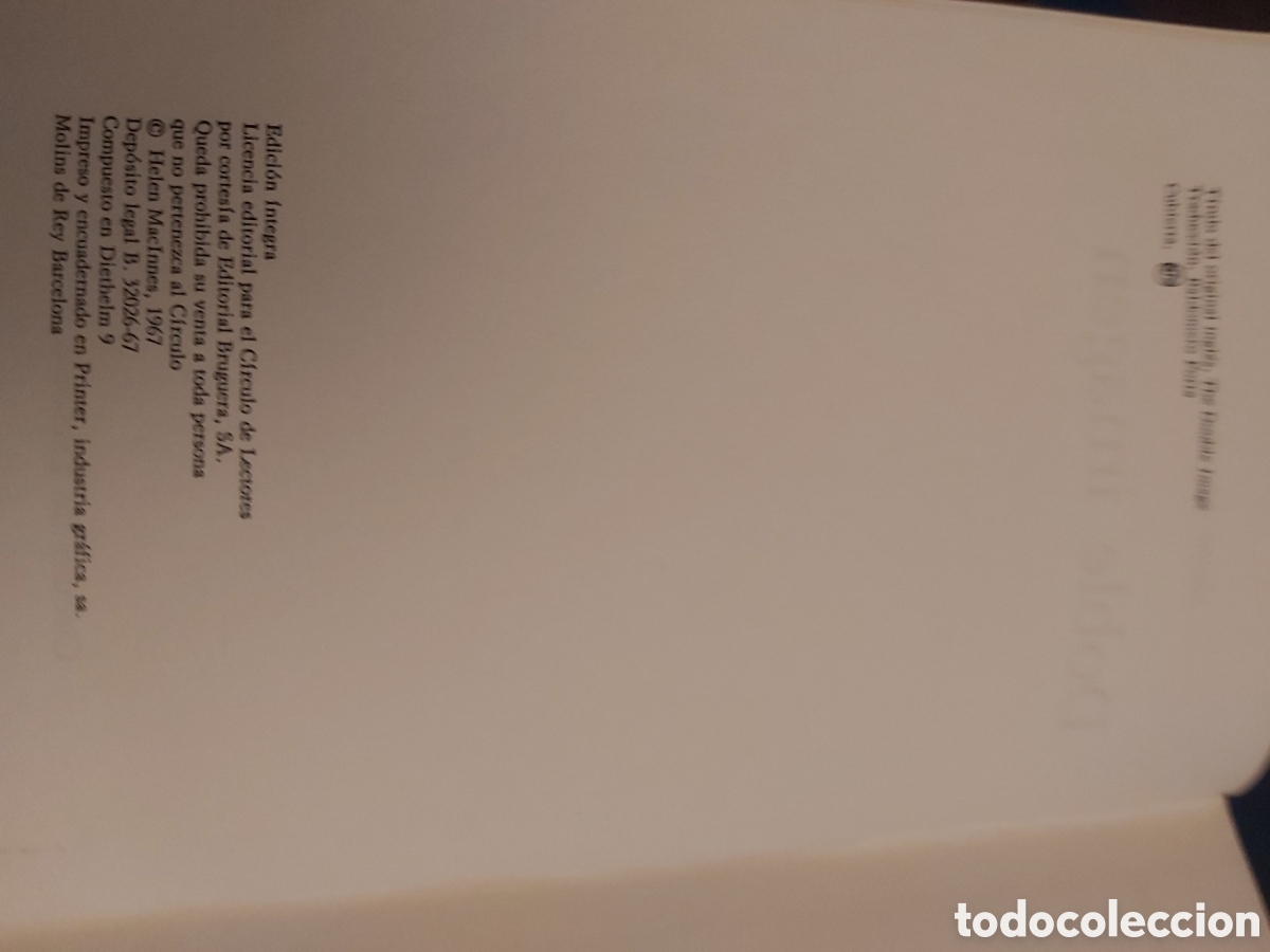 Libros de segunda mano: DOBLE IMAGEN # HELEN MAC INNES # C&Iacute;RCULO DE LECTORES # ED. INTEGRA # 1967 - Foto 4