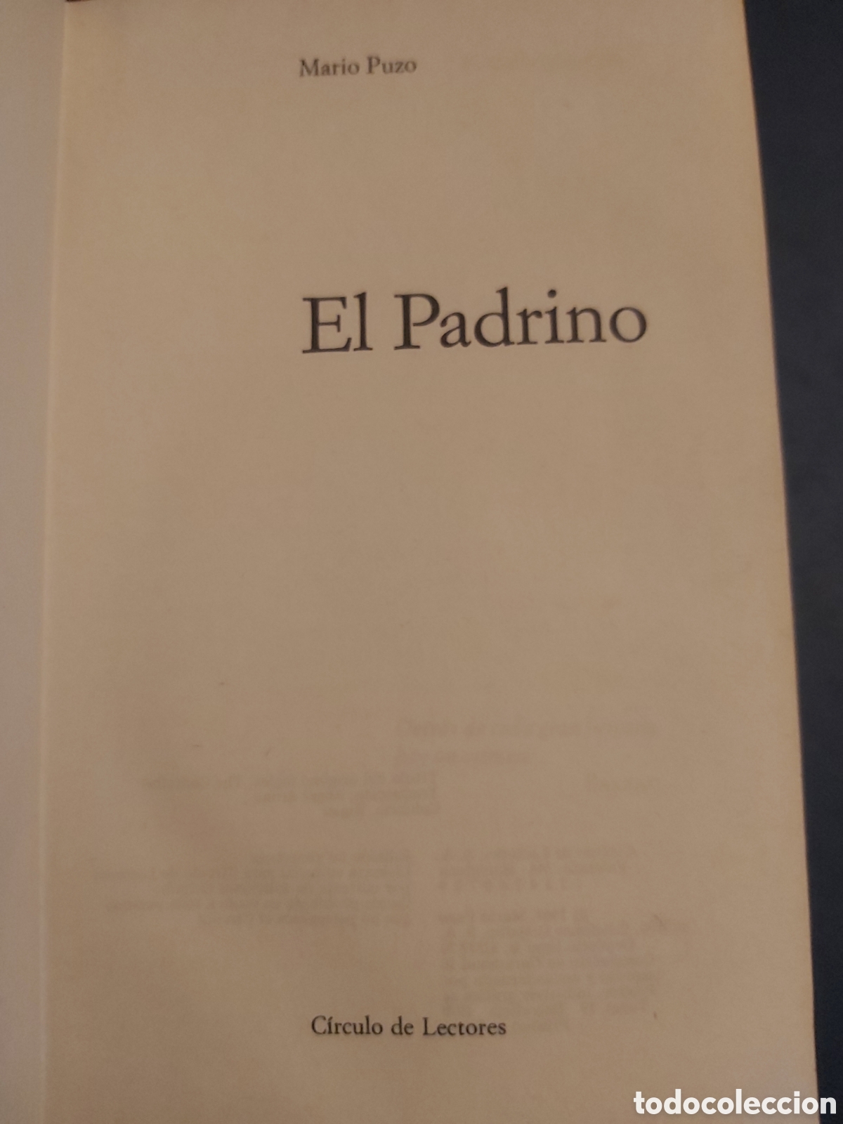 Libros de segunda mano: EL PADRINO # MARIO PUZO # C&Iacute;RCULO DE LECTORES # 1969 # - Foto 3