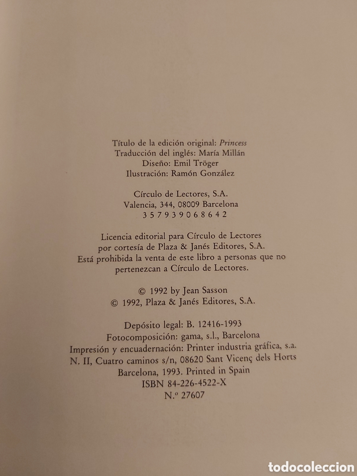 Libros de segunda mano: SULTANA # JEAN P. SASSON # C&Iacute;RCULO LECTORES # 1993 - Foto 5