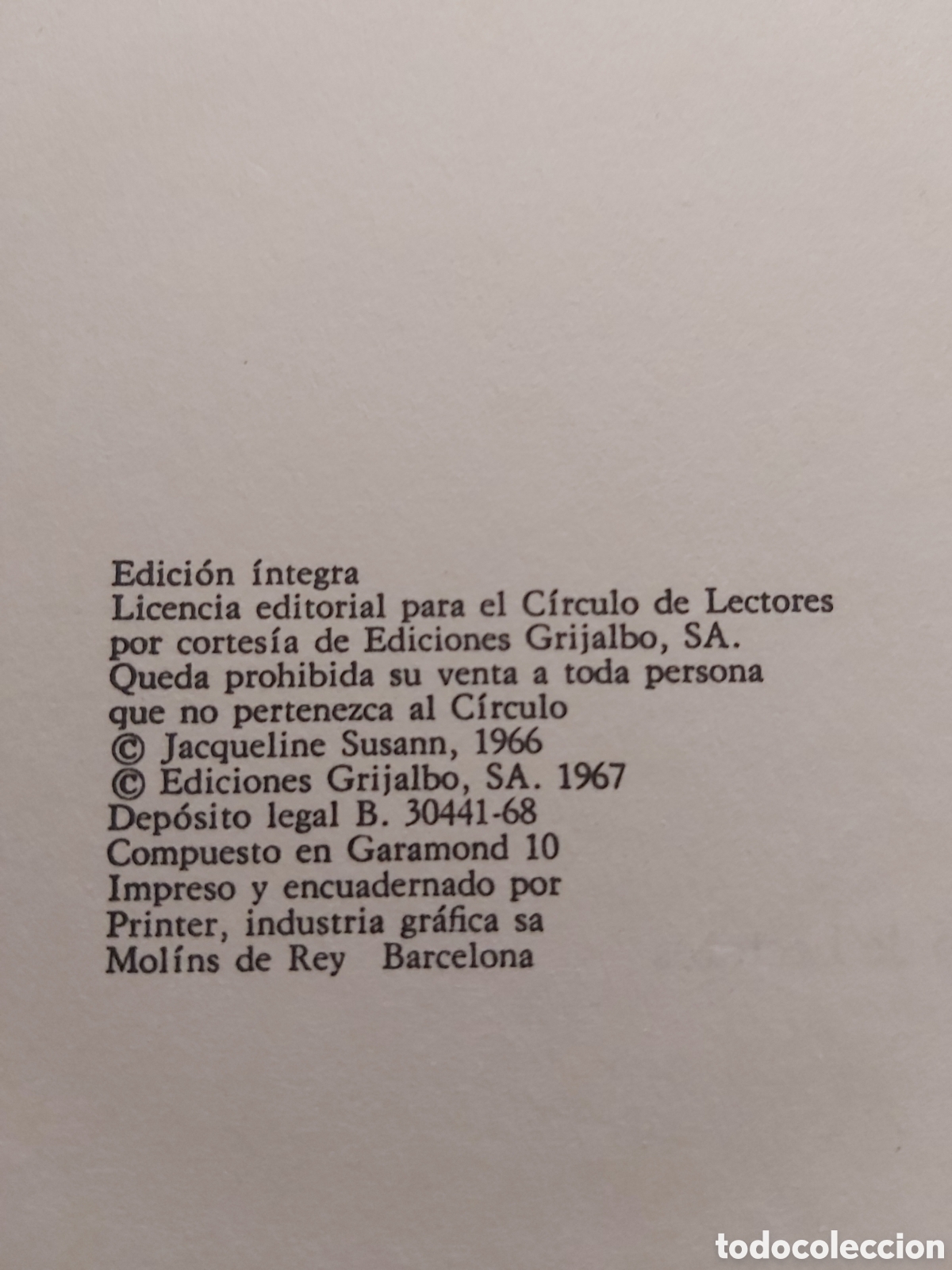 Libros de segunda mano: EL VALLE DE LAS MU&Ntilde;ECAS # JACQUELINE SUSANN # C&Iacute;RCULO DE LECTORES # 1967 - Foto 4