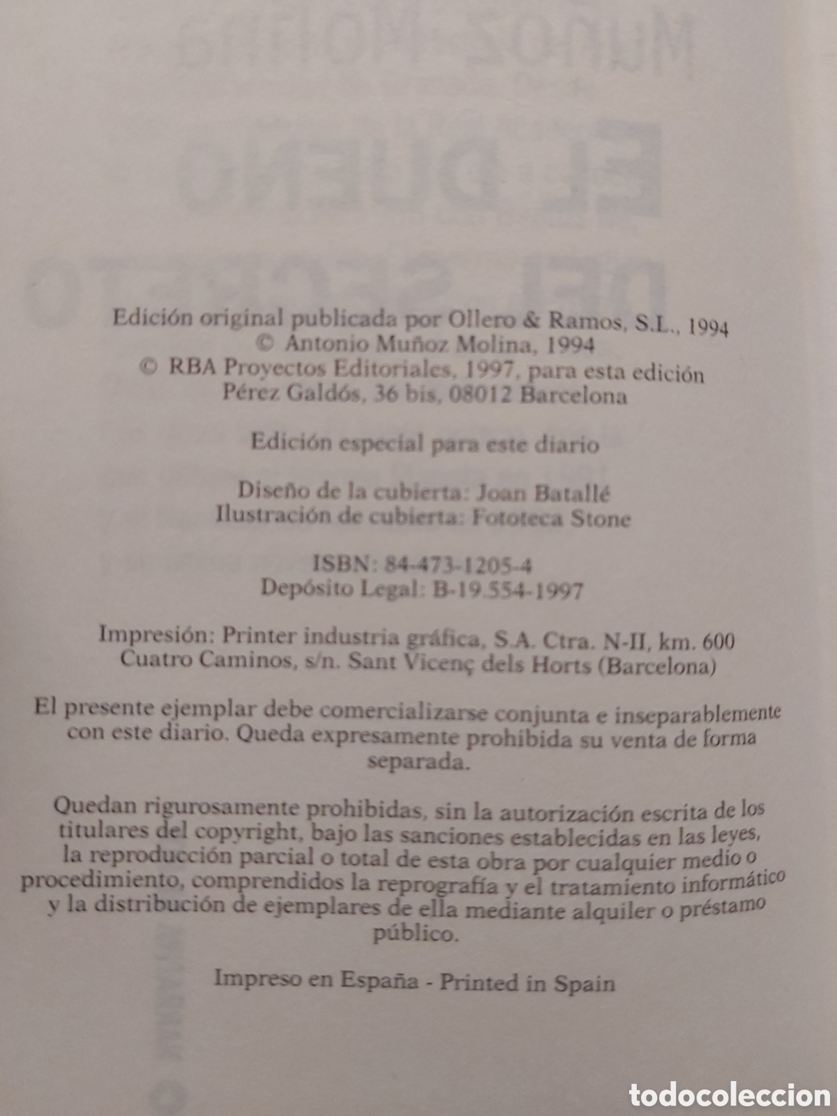 Libros de segunda mano: EL DUE&Ntilde;O DEL SECRETO # ANTONIO MU&Ntilde;OZ # RBA # 1997 - Foto 4