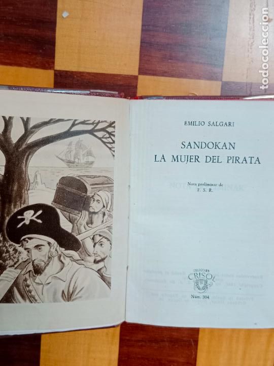Libros de segunda mano: Emilio Salgari - Sandokan / La Mujer del Pirata - Aguilar - Foto 3