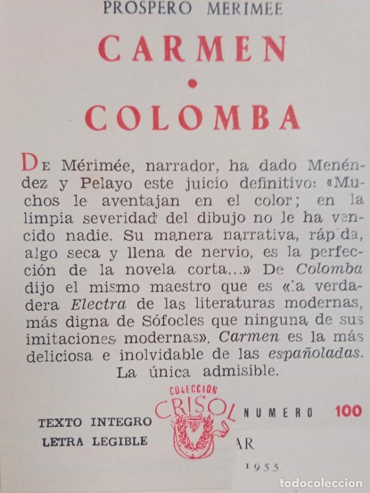 Libros de segunda mano: CARMEN COLOMBA . AGUILAR . CRISOL 100 - Foto 2