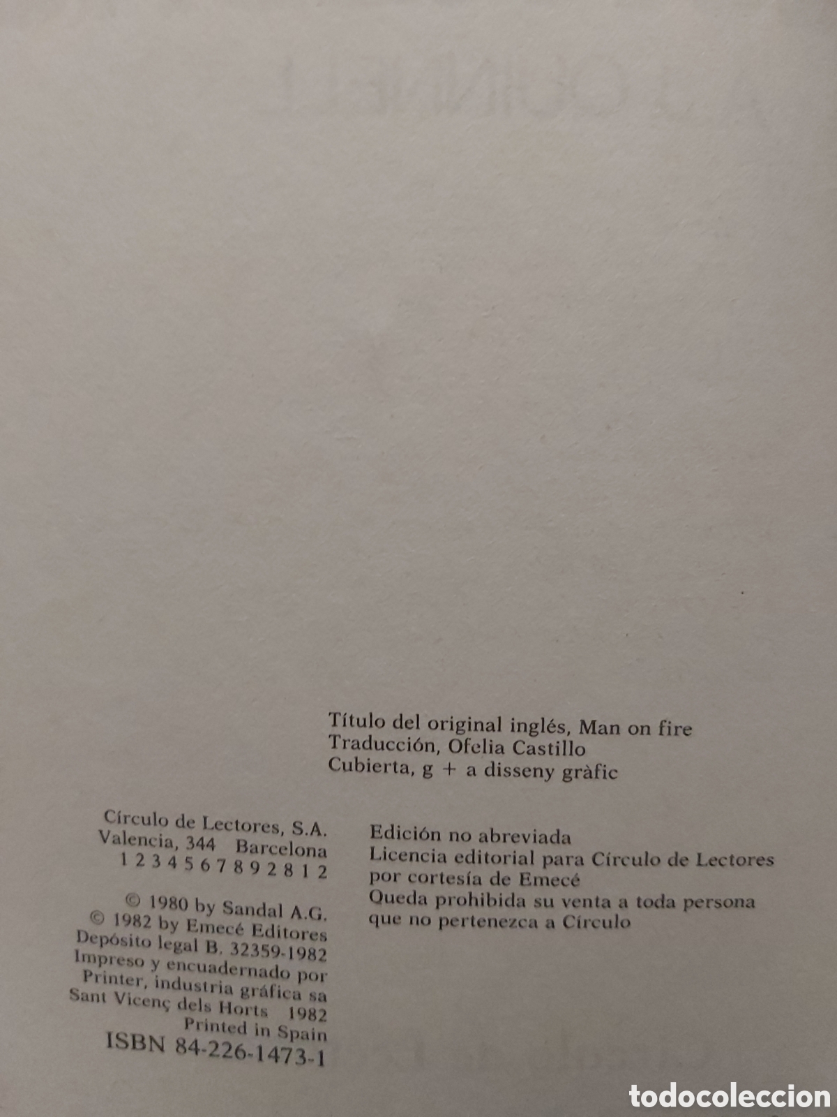 Libros de segunda mano: EL GUARDAESPALDAS # A. J. QUINNELL # C&Iacute;RCULO DE LECTORES # 1982 - Foto 4