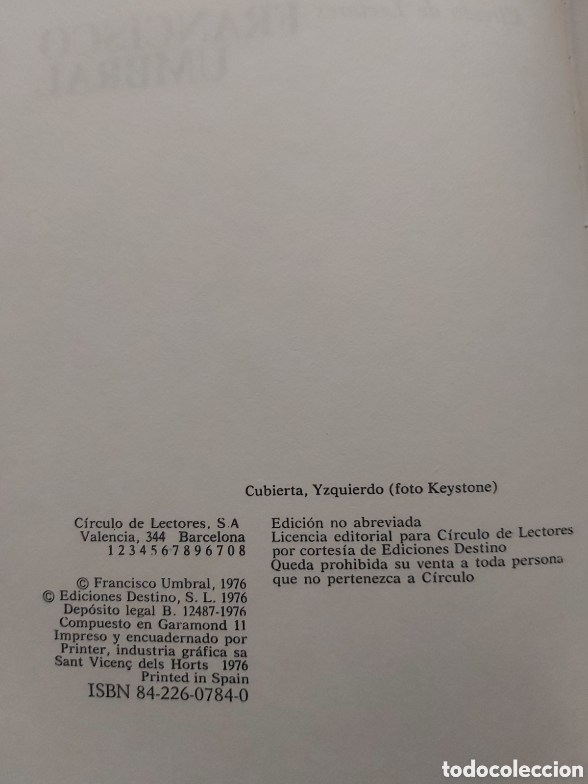 Libros de segunda mano: LAS NINFAS # FRANCISCO UMBRAL # C&Iacute;RCULO DE LECTORES # 1976 - Foto 4