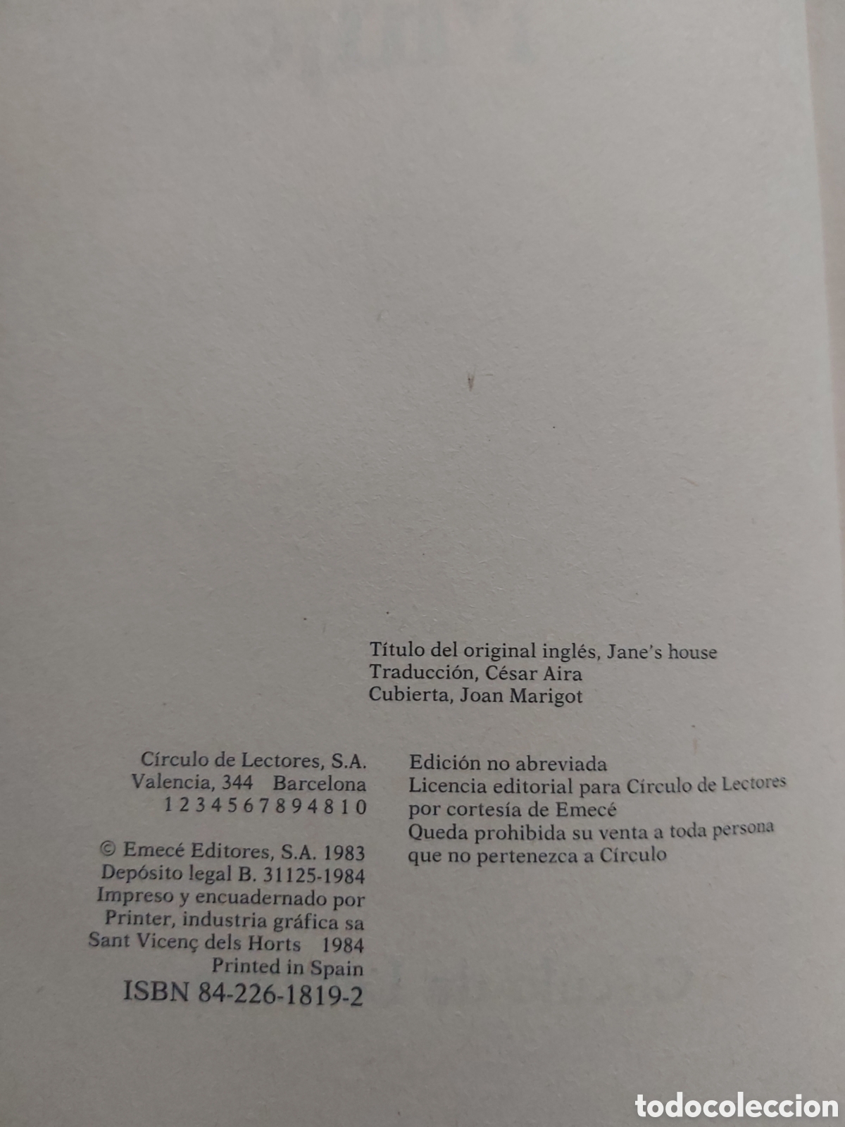 Libros de segunda mano: LA SEGUNDA MUJER # ROBERT KIMMEL SMITH # C&Iacute;RCULO DE LECTORES # 1984 - Foto 4