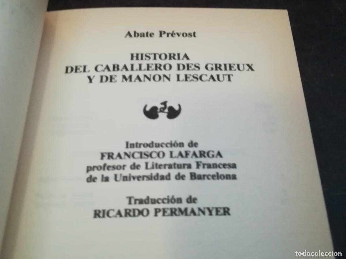 Libros de segunda mano: MANON LESCAUT / ABATE PREVOST / D 403 B / PLANETA - Foto 5