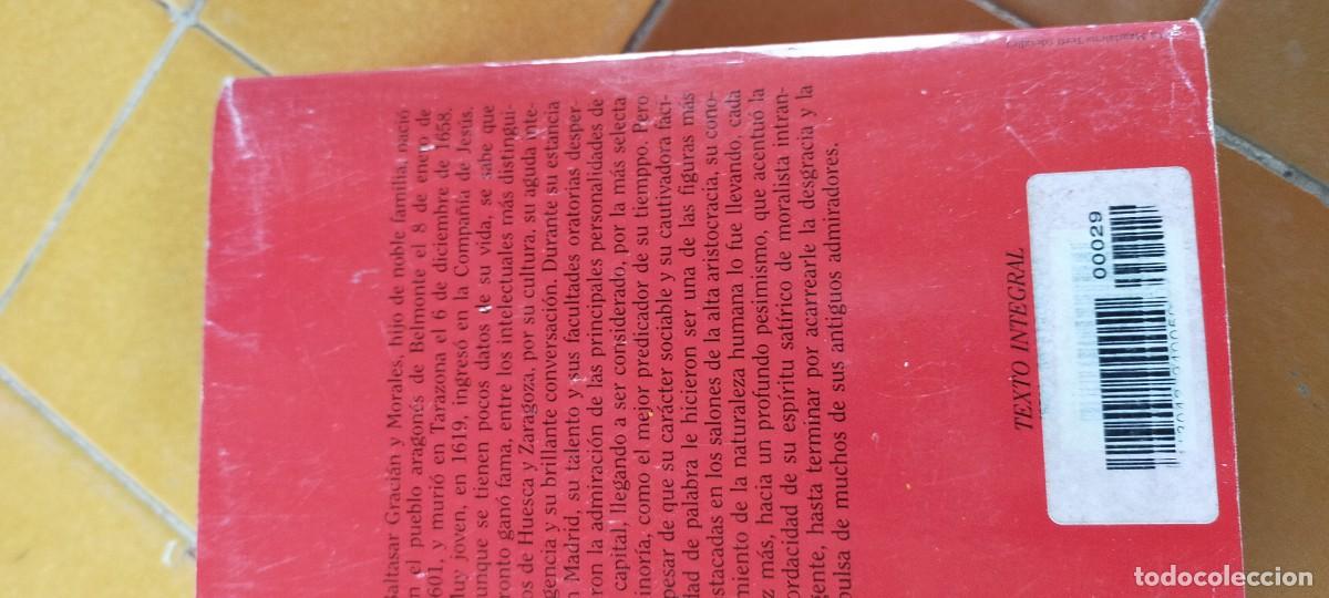 Libros de segunda mano: EL CRITICON / BALTASAR GRACIAN / &Ntilde;-106 / CIRCULO DE LECTORES - Foto 3