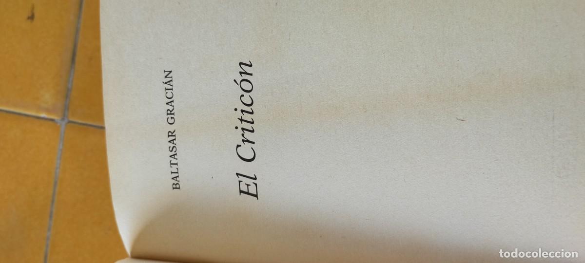 Libros de segunda mano: EL CRITICON / BALTASAR GRACIAN / &Ntilde;-106 / CIRCULO DE LECTORES - Foto 4