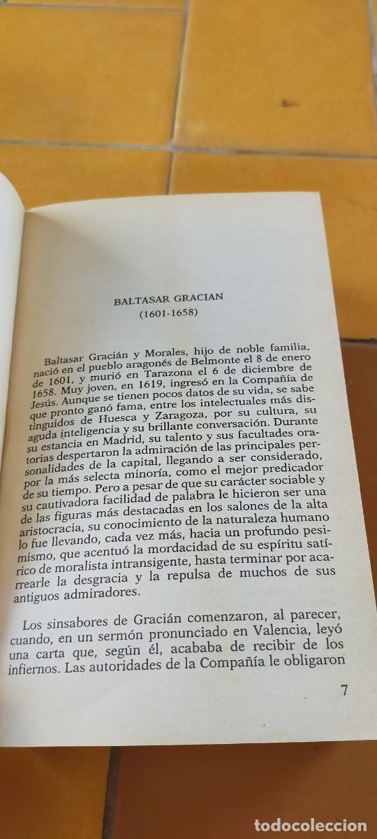 Libros de segunda mano: EL CRITICON / BALTASAR GRACIAN / &Ntilde;-106 / CIRCULO DE LECTORES - Foto 5