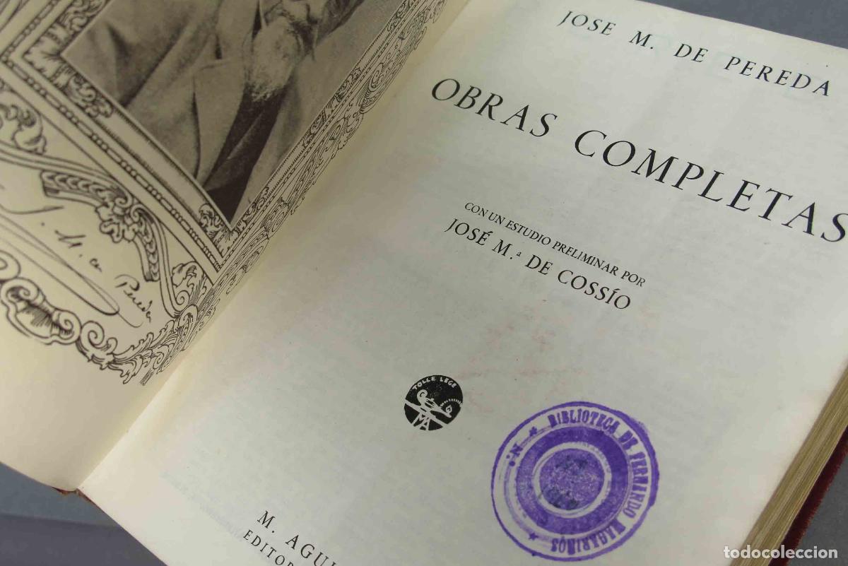 Libros de segunda mano: Obras completas. Jose M. de Pereda. 1934. AGUILAR - Foto 2