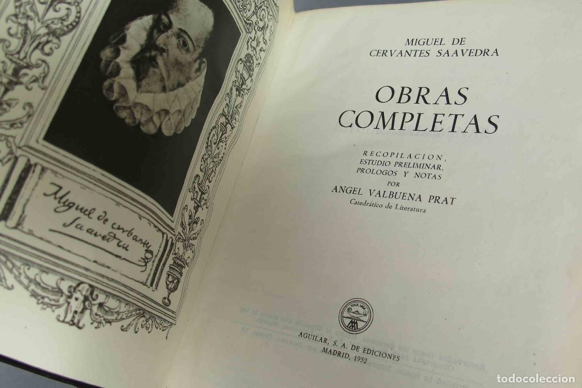 Libros de segunda mano: Obras completas. CERVANTES. 1952. AGUILAR - Foto 3