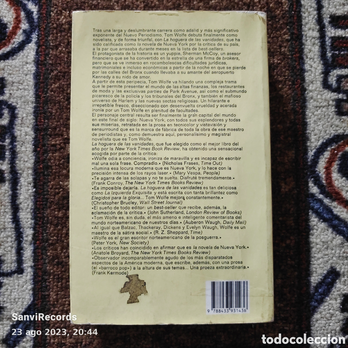 Libros de segunda mano: LA HOGUERA DE LAS VANIDADES (TOM WOLFE) (EDITORIAL ANAGRAMA) - Foto 2