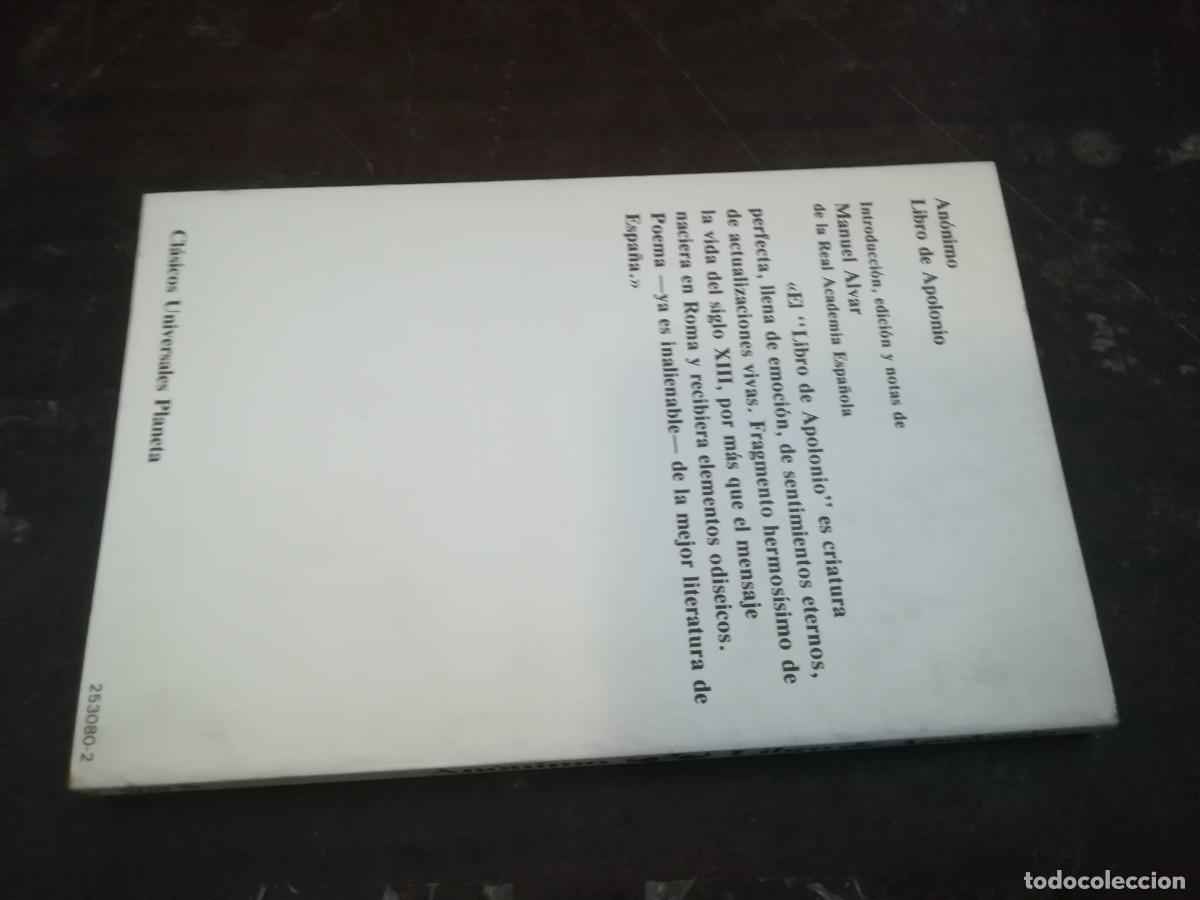 Libros de segunda mano: LIBRO DE APOLONIO / MANUEL ALVAR / Y206B / PLANETA - Foto 2