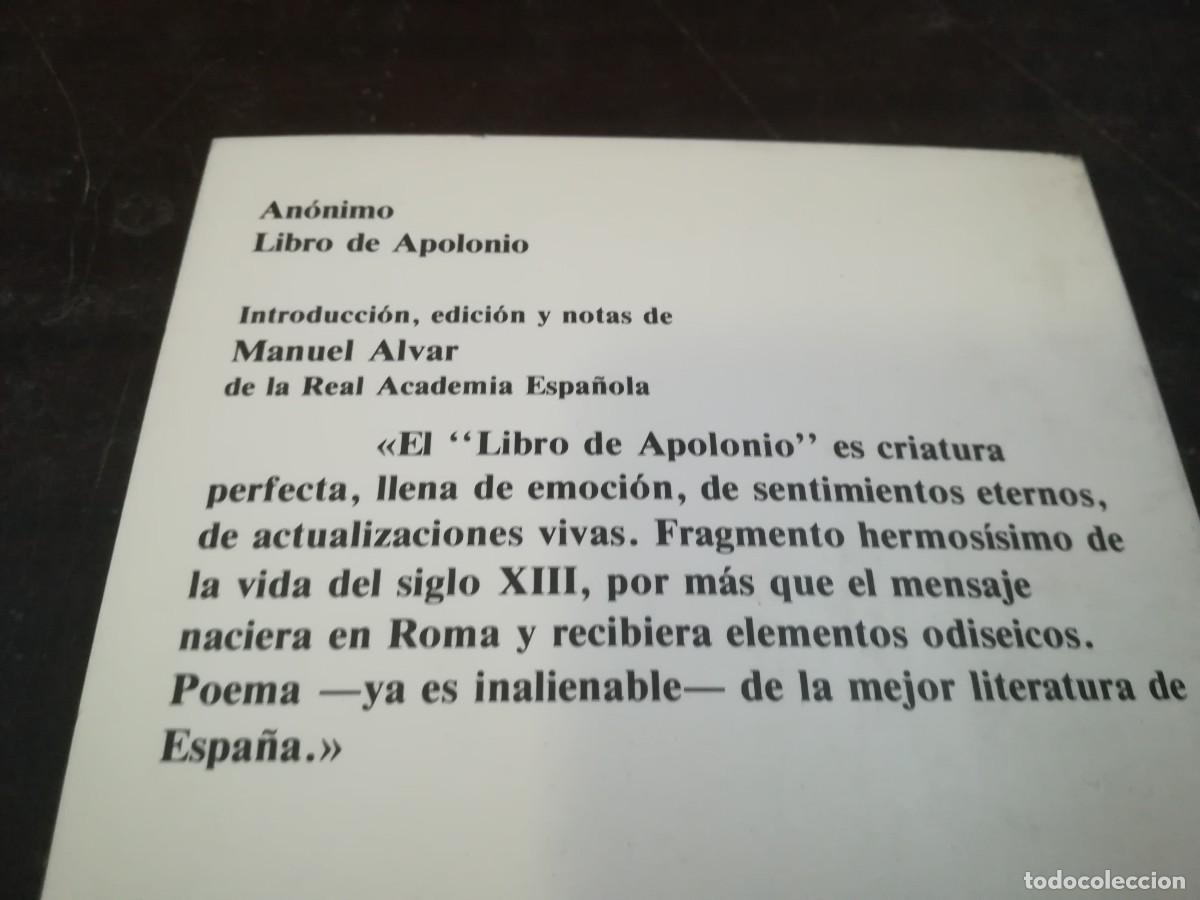Libros de segunda mano: LIBRO DE APOLONIO / MANUEL ALVAR / Y206B / PLANETA - Foto 3