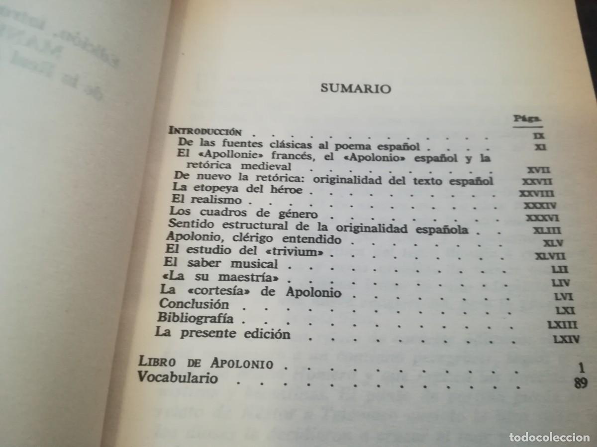 Libros de segunda mano: LIBRO DE APOLONIO / MANUEL ALVAR / Y206B / PLANETA - Foto 6