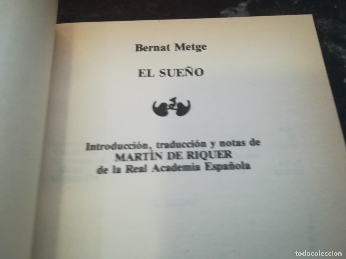 Libros de segunda mano: EL SUE&Ntilde;O / BERNAT METGE / Y206B / PLANETA - Foto 3