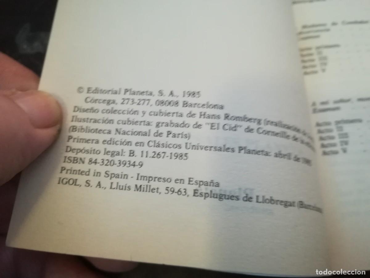 Libros de segunda mano: EL CID/HORACIO / PIERRE CORNEILLE / Y206B / PLANETA - Foto 4