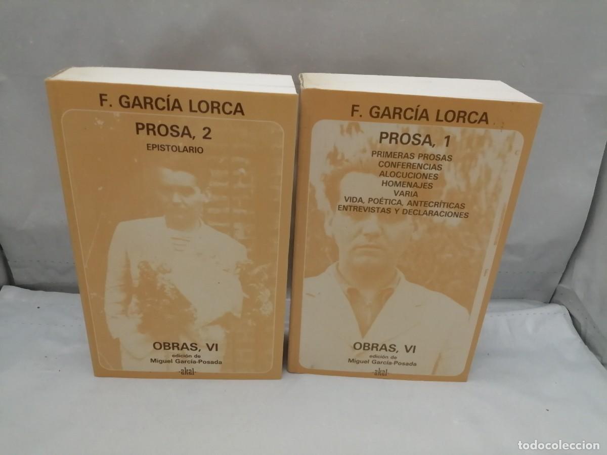 Libros de segunda mano: Federico Garc&iacute;a Lorca. DOS TOMOS: PROSA 1 y 2 (DOS TOMOS) - Foto 1