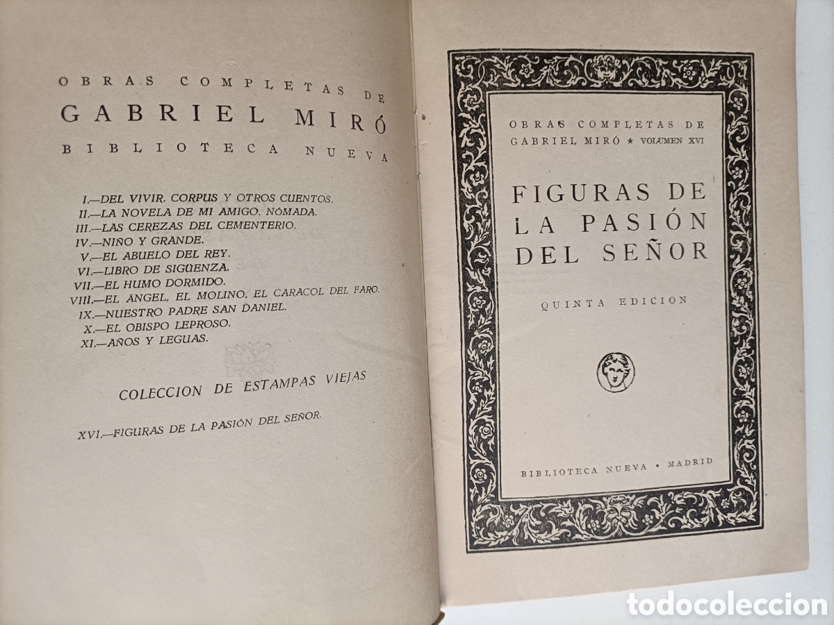 Libros de segunda mano: Figuras de la pasi&oacute;n del se&ntilde;or. Obras completas de Gabriel Mir&oacute; - Foto 7