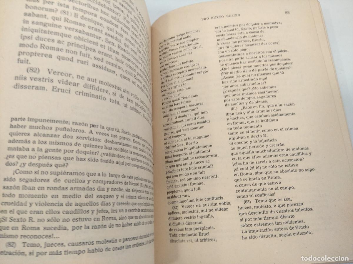 Libros de segunda mano: CICERON/PRO SEXTO ROSCIO PRO QUINTO LAGARIO. - Foto 2