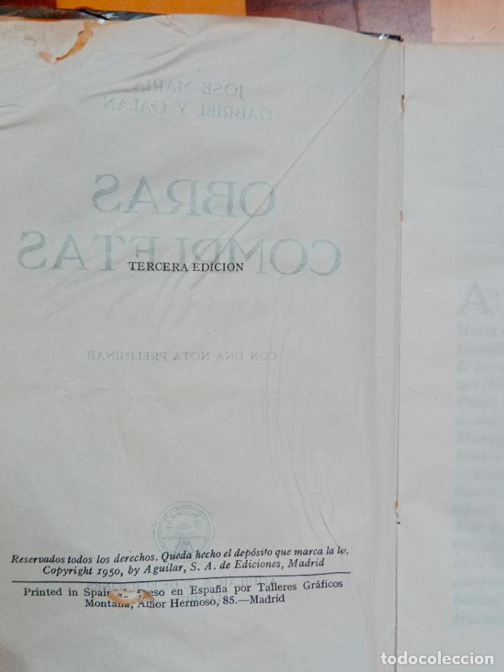 Libros de segunda mano: Gabriel y Galan, Titulo, Obras completas, Edc Aguilar,Joya - Foto 3