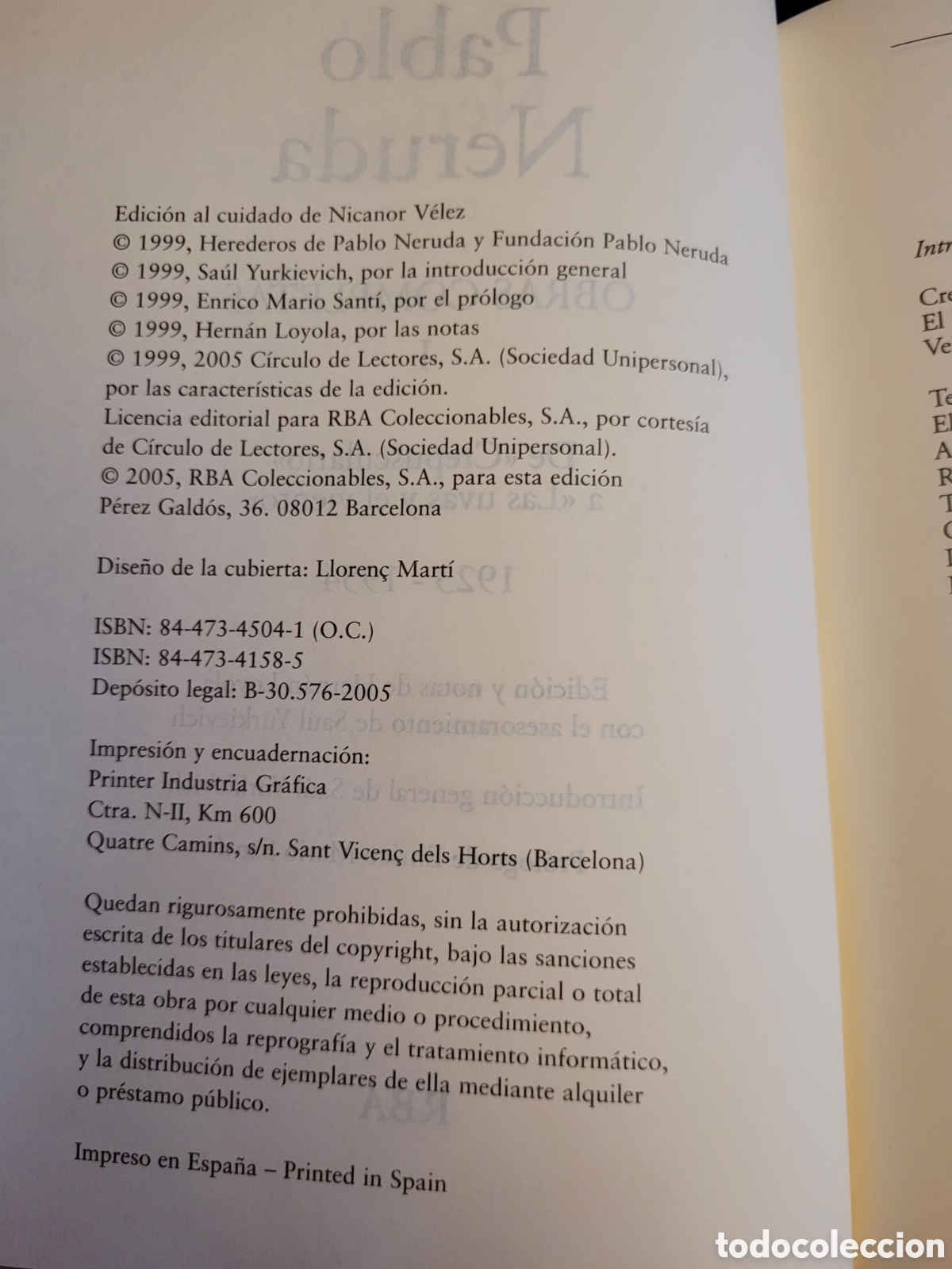 Libros de segunda mano: OBRAS COMPLETAS I PABLO NERUDA RBA 2005 - Foto 7