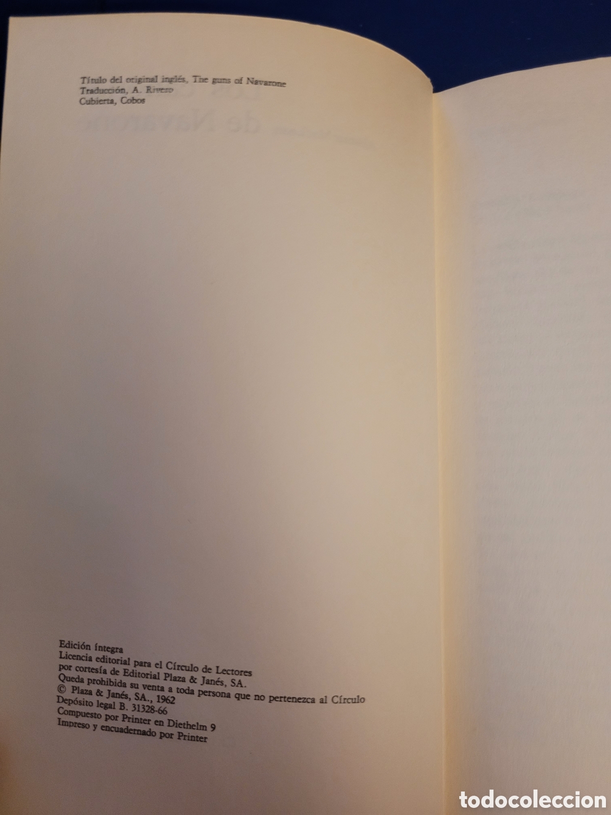 Libros de segunda mano: LOS CA&Ntilde;ONES DE NAVARONE # ALISTAIR MACLEAN # C&Iacute;RCULO DE LECTORES 1962 - Foto 2