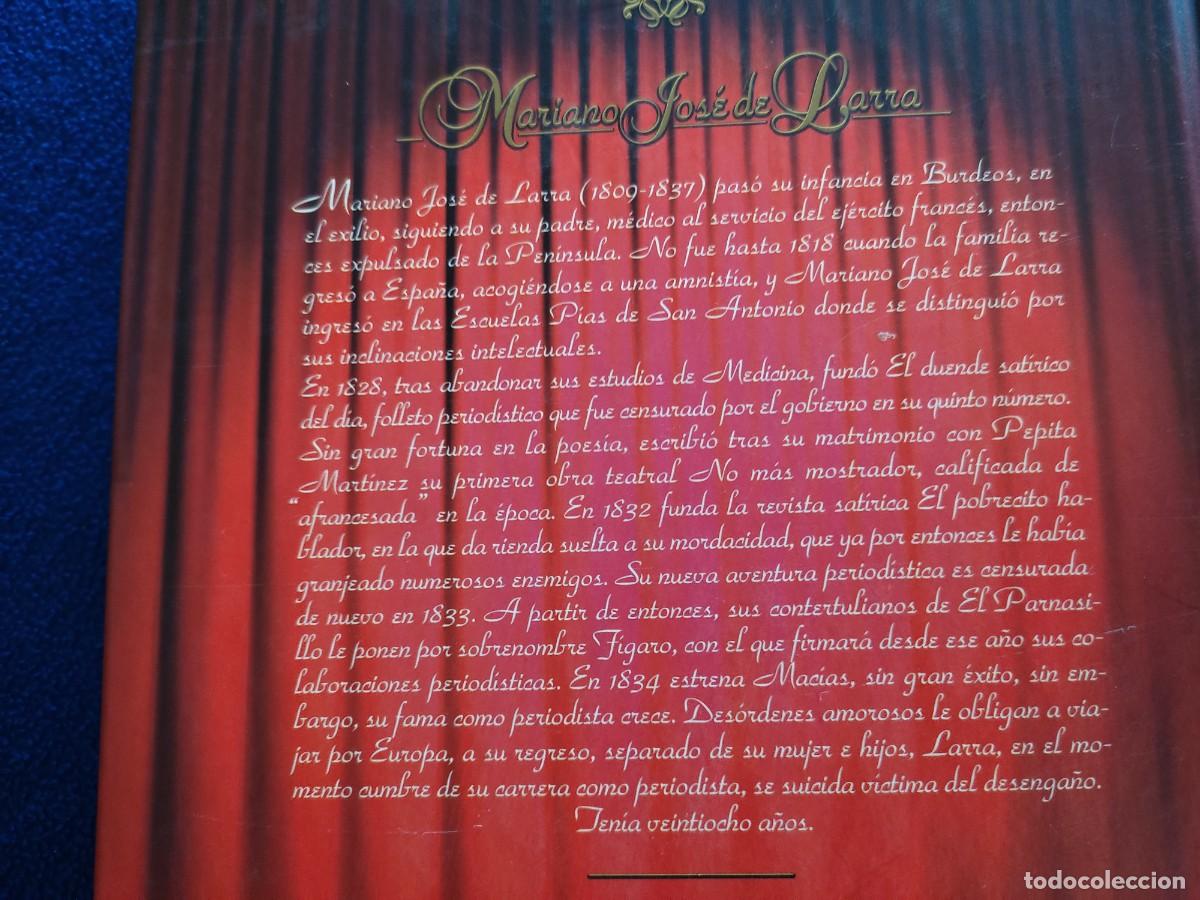 Libros de segunda mano: Teatro Espa&ntilde;ol Mariano Jos&eacute; de Larra Ediciones Rueda 2004 - Foto 3