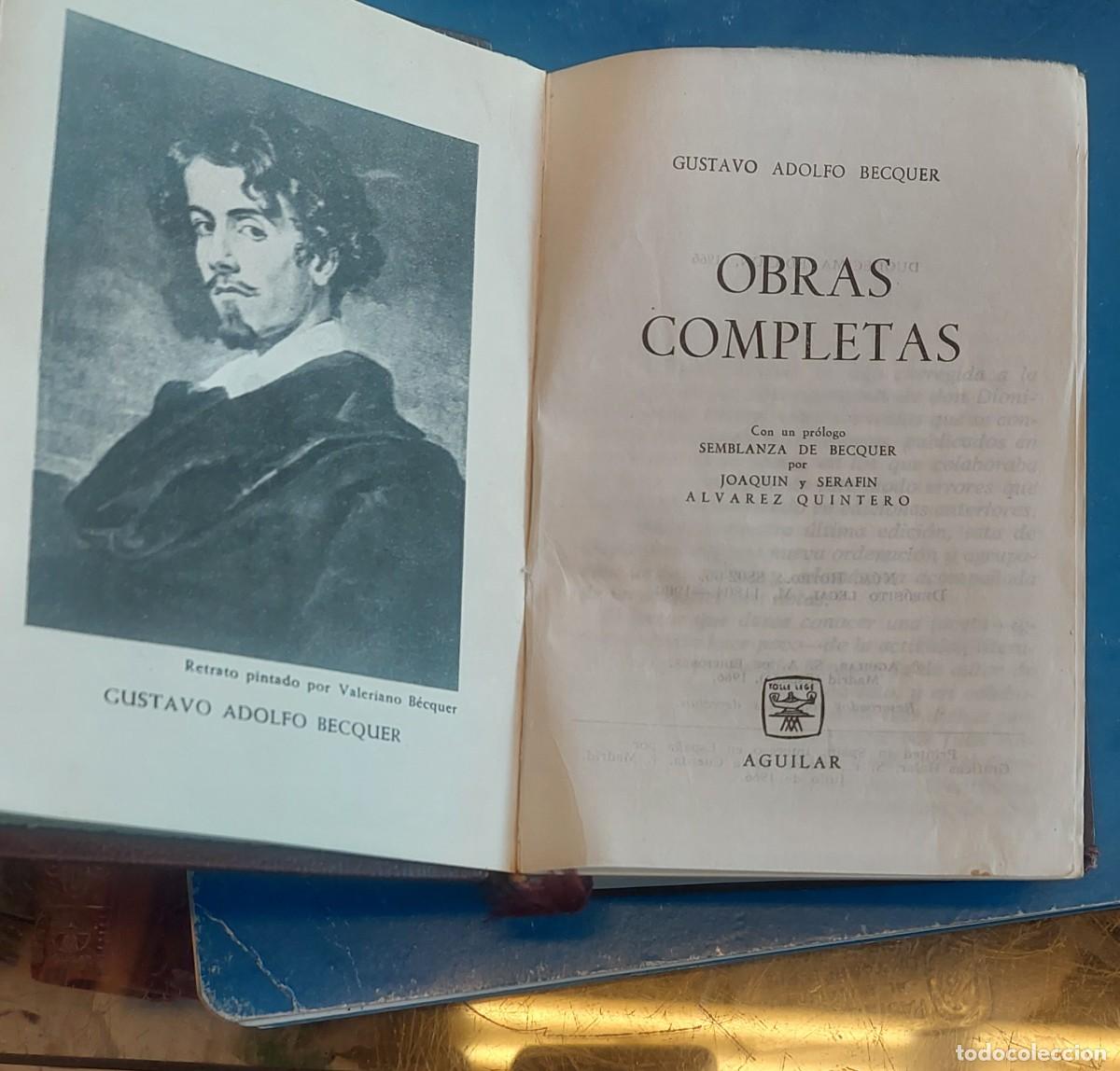 Libros de segunda mano: Gustavo Adolfo Becquer Obras completas ed Aguilar col Joya 1966 - Foto 2