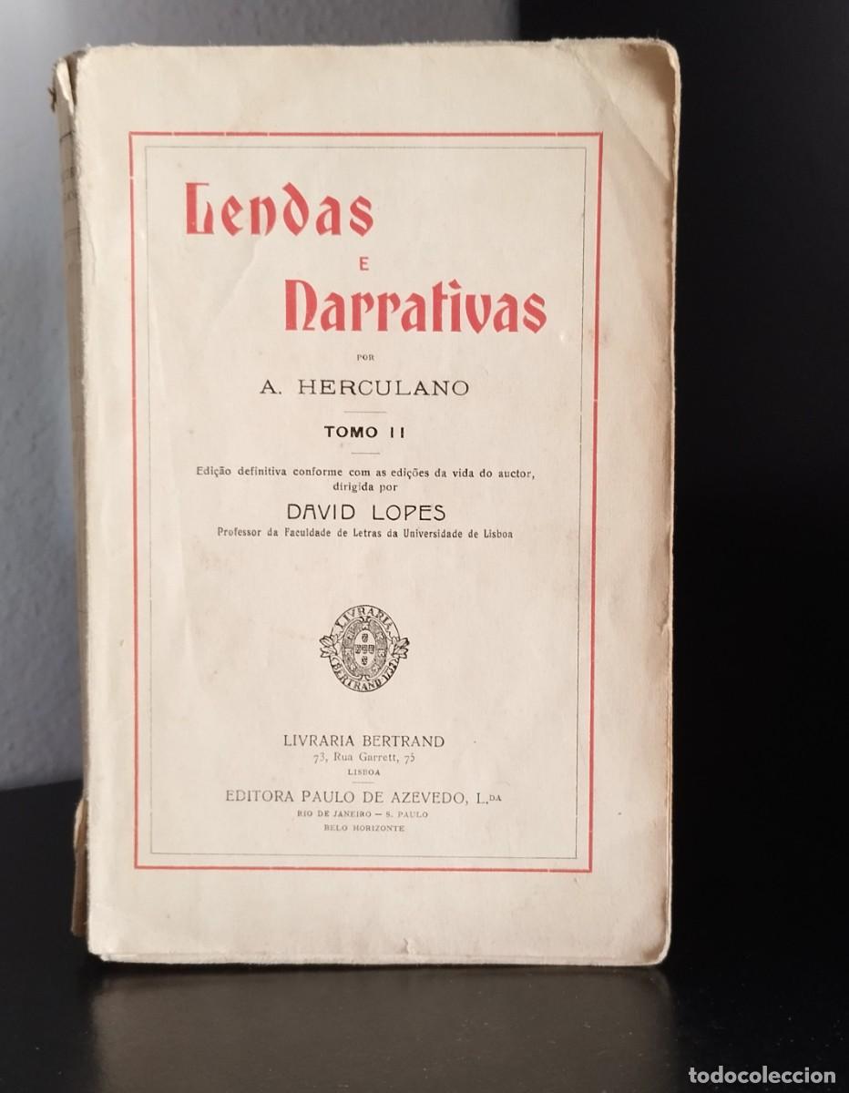 Libros de segunda mano: Lendas e Narrativas (Tomo II) de Alexandre Herculano - Foto 1