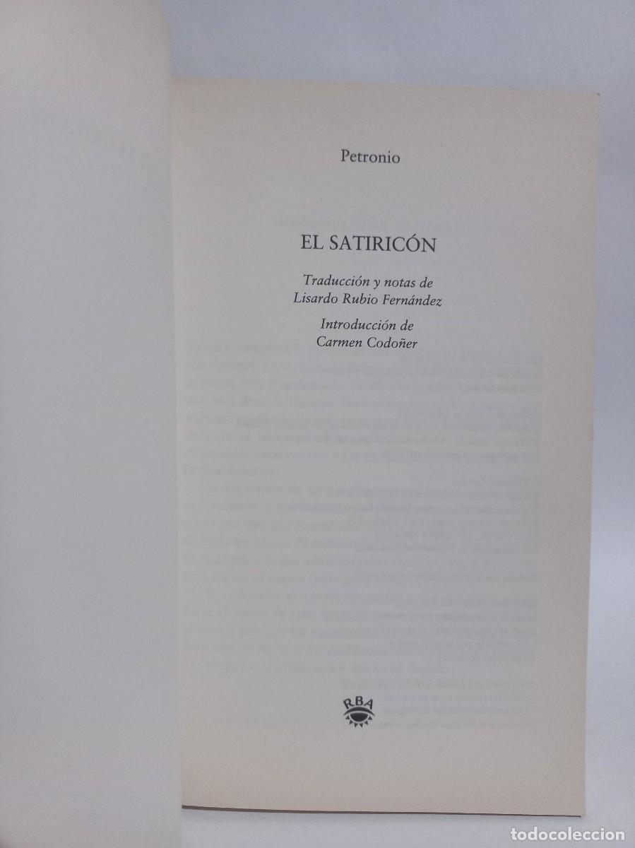 Libros de segunda mano: Petronio - El Satiric&oacute;n - 2008 - Foto 2