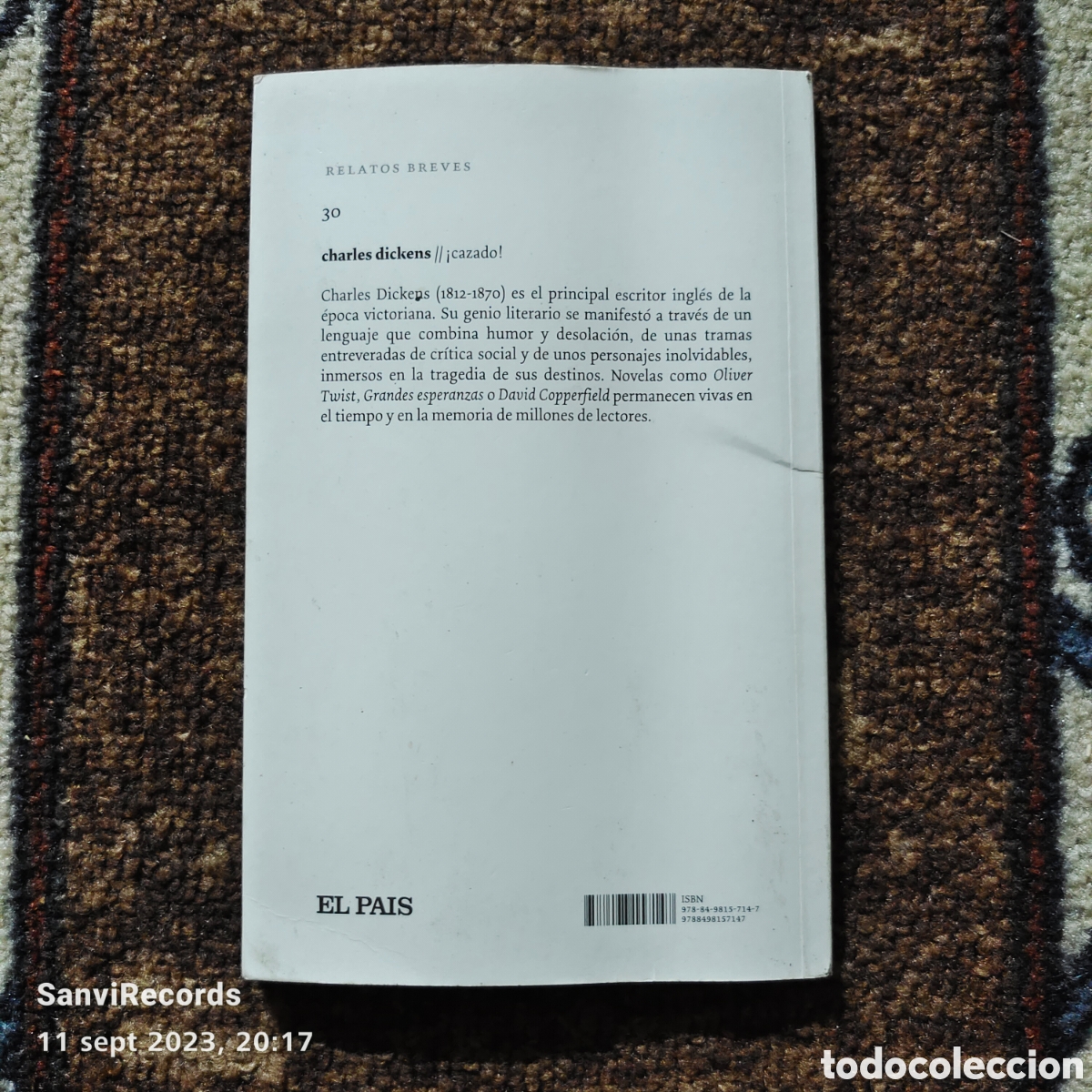 Libros de segunda mano: &iexcl;CAZADO! (CHARLES DICKENS) (EL PAIS, RELATO BREVE) - Foto 2