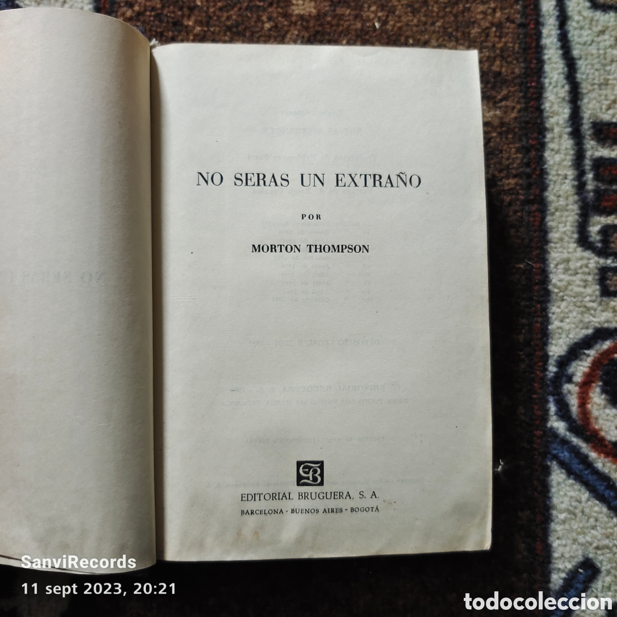 Libros de segunda mano: NO SER&Aacute;S UN EXTRA&Ntilde;O (MORTON THOMPSON) (BRUGUERA) - Foto 2