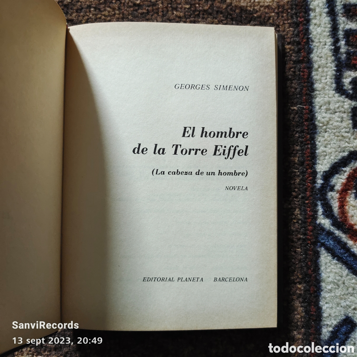 Libros de segunda mano: EL HOMBRE DE LA TORRE EIFFEL (GEORGES SIMENON) (PLANETA) - Foto 2