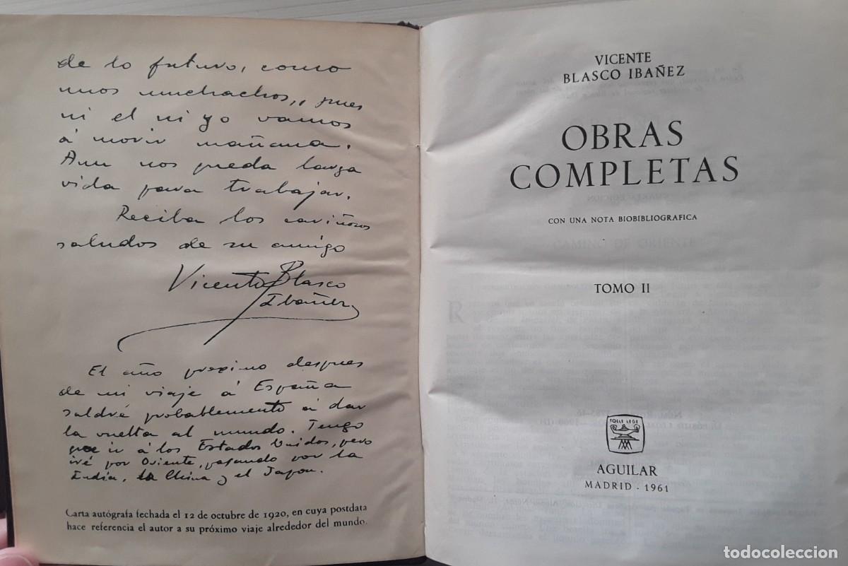 Libros de segunda mano: OBRAS COMPLETAS DE BLASCO IB&Aacute;&Ntilde;EZ. EDITORIAL AGUILAR. - Foto 6