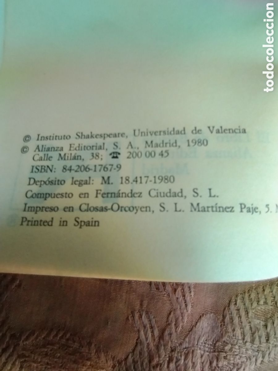 Libros de segunda mano: EL REY LEAR a&ntilde;o 1990 - Foto 2